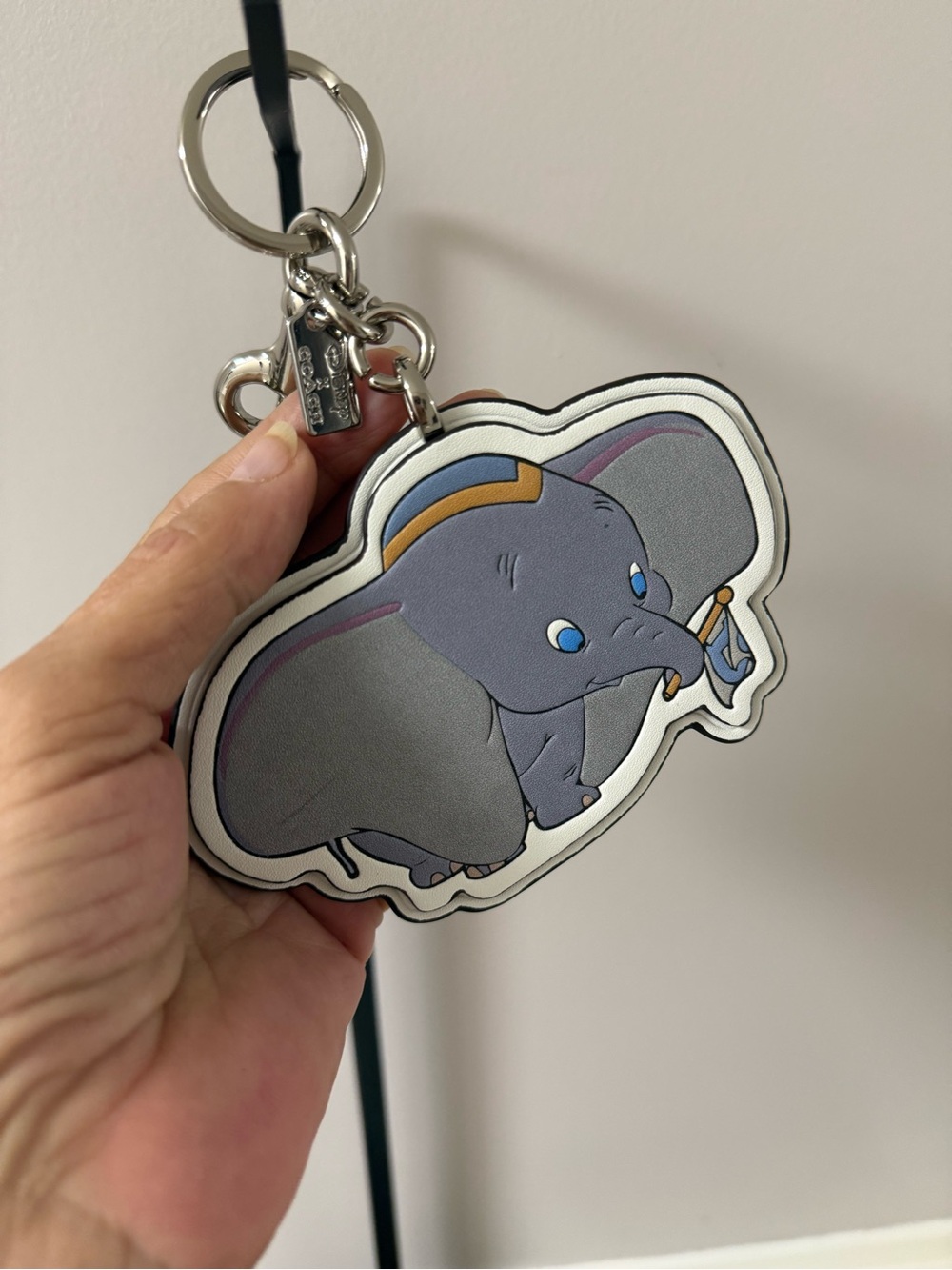 Coach Dumbo Elephant Key/Bag Charm in Gray with Silver HW